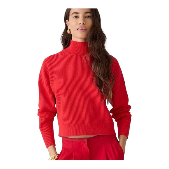 NWT J.Crew Ribbed Turtleneck Sweater In Stretch Yarn Sz XXS BV348 - Picture 2 of 9